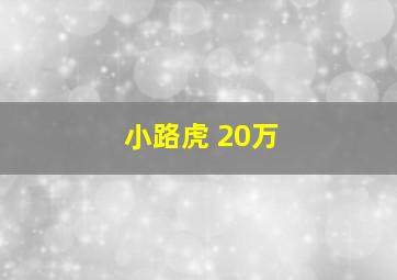 小路虎 20万